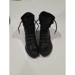 Guess Meera Combat Boots, Black Sz 6